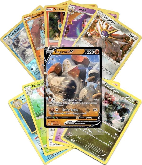 Pokemon Cards 50 Card Assorted Lot with Guaranteed V Pokemon - Image 2