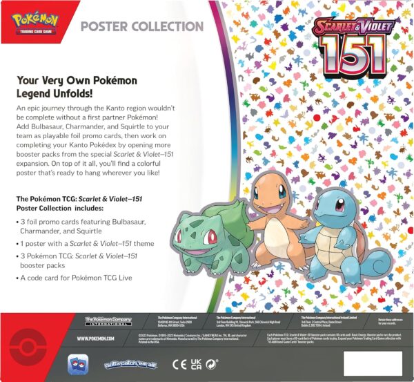 Pokemon TCG Scarlet & Violet 3.5 Pokemon 151 Poster Collection - Image 4