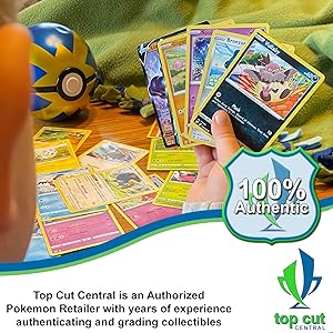 Child holding authentic Pokemon Trading Card games cards.